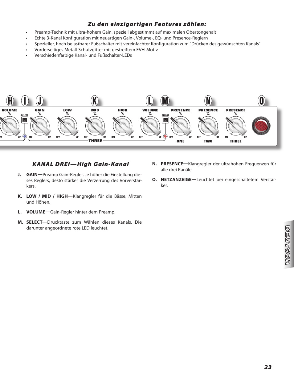 EVH 5150III Amp Head User Manual | Page 23 / 36
