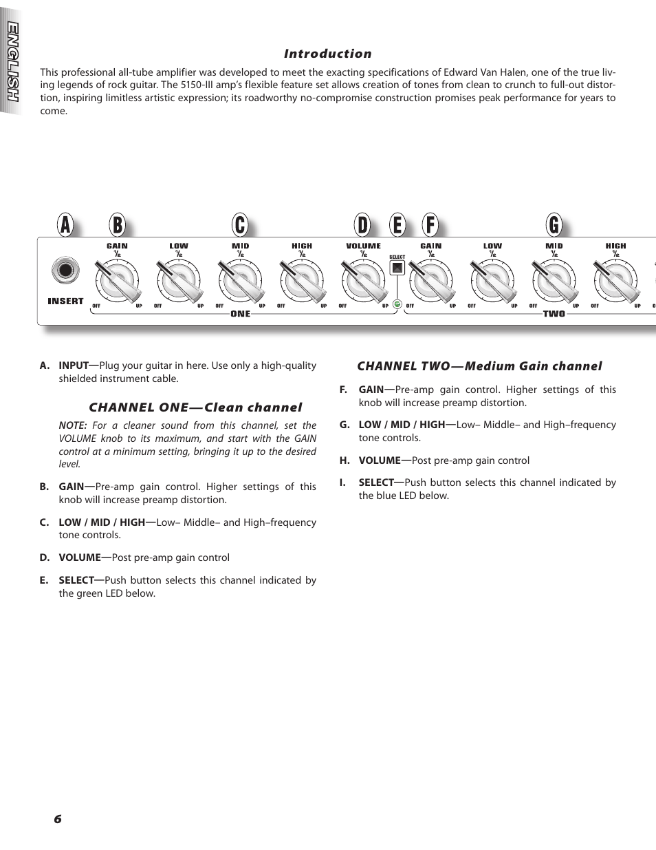 EVH 5150III Amp Head User Manual | Page 6 / 36