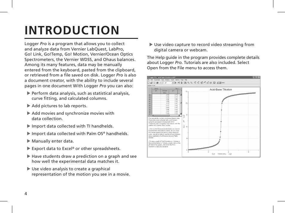 Introduction | Vernier Logger Pro 3 User Manual | Page 8 / 20