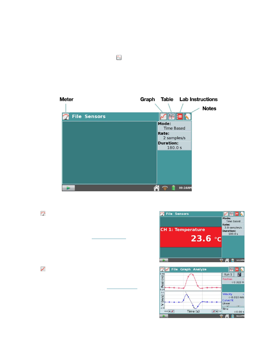 Labquest app, Navigating labquest app | Vernier LabQuest 2 User Manual | Page 13 / 56