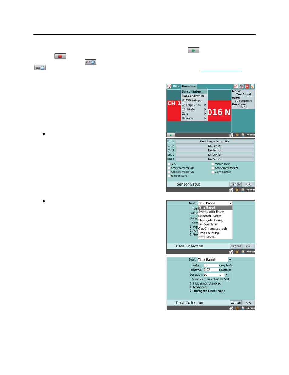 Data-collection settings | Vernier LabQuest 2 User Manual | Page 17 / 56