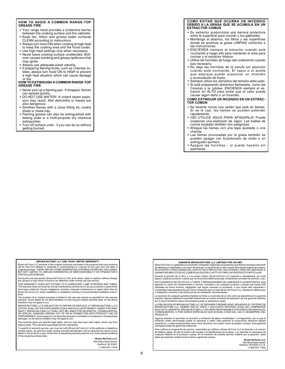 Broan 46000 User Manual | Page 6 / 8