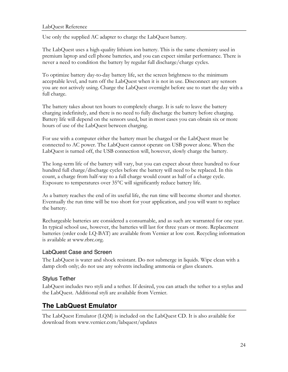 Vernier Original LabQuest User Manual | Page 26 / 30