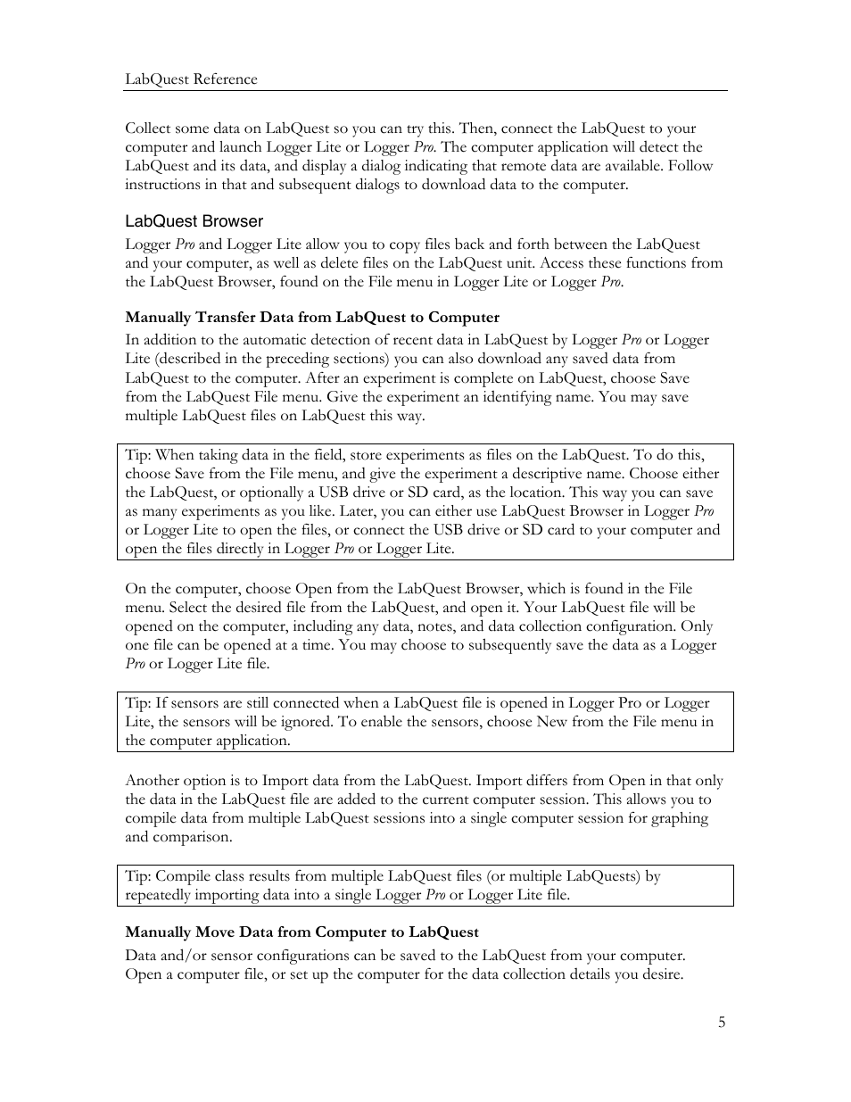 Vernier Original LabQuest User Manual | Page 7 / 30