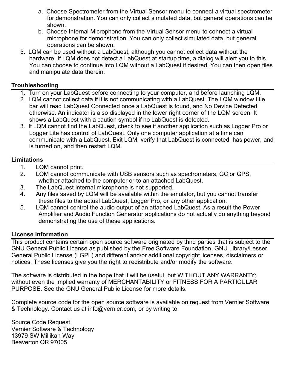 Vernier LabQuest Emulator User Manual | Page 2 / 3