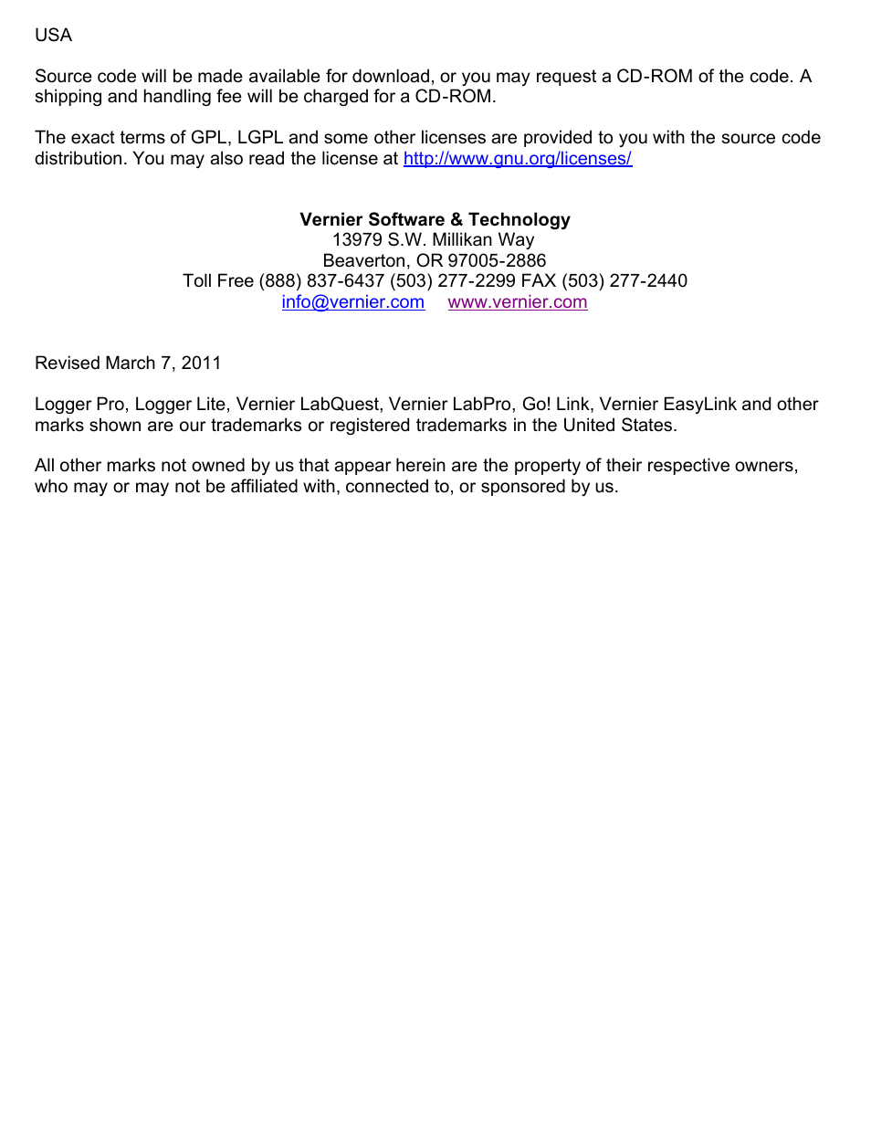 Vernier LabQuest Emulator User Manual | Page 3 / 3