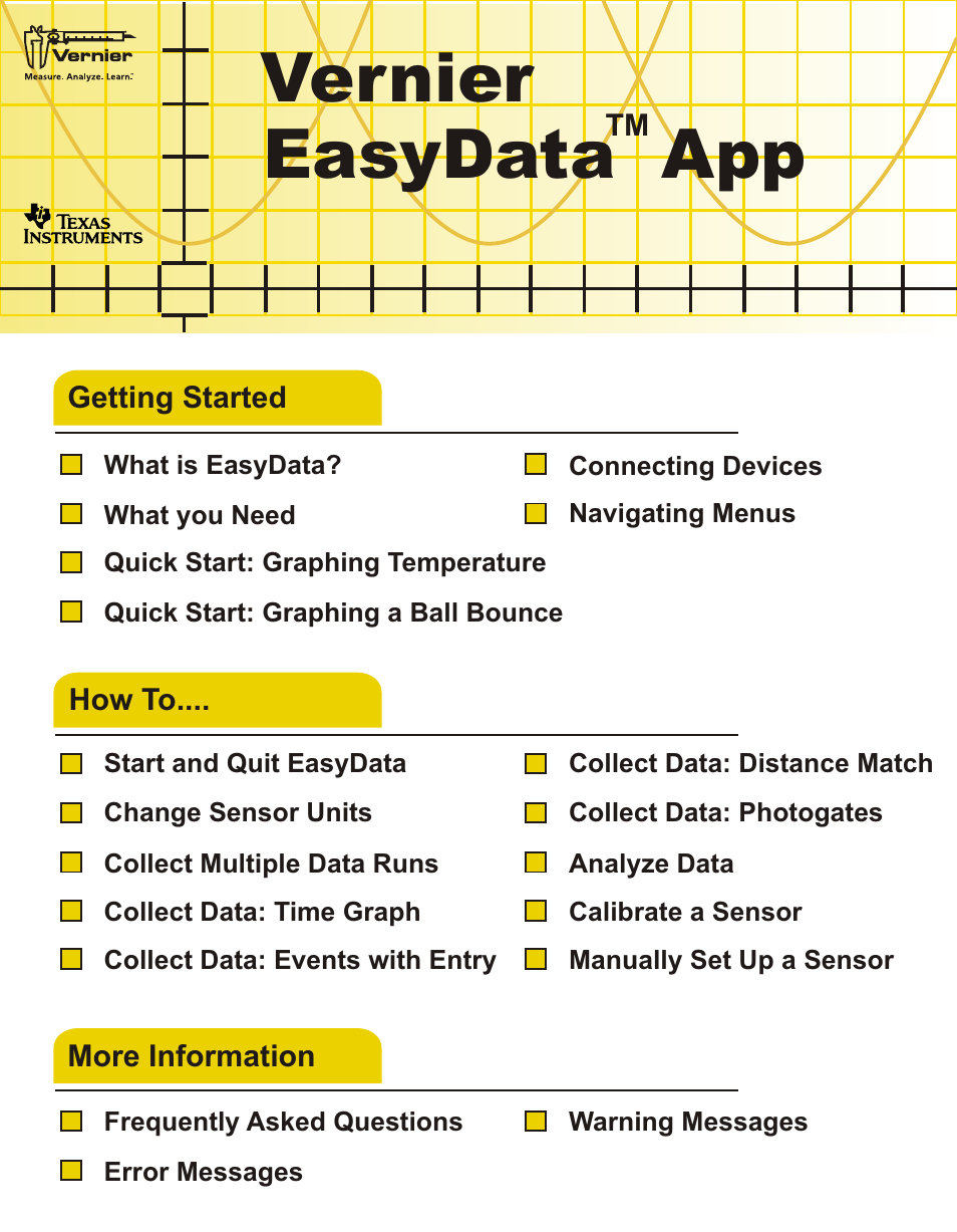 Vernier EasyData Guidebook User Manual | 67 pages
