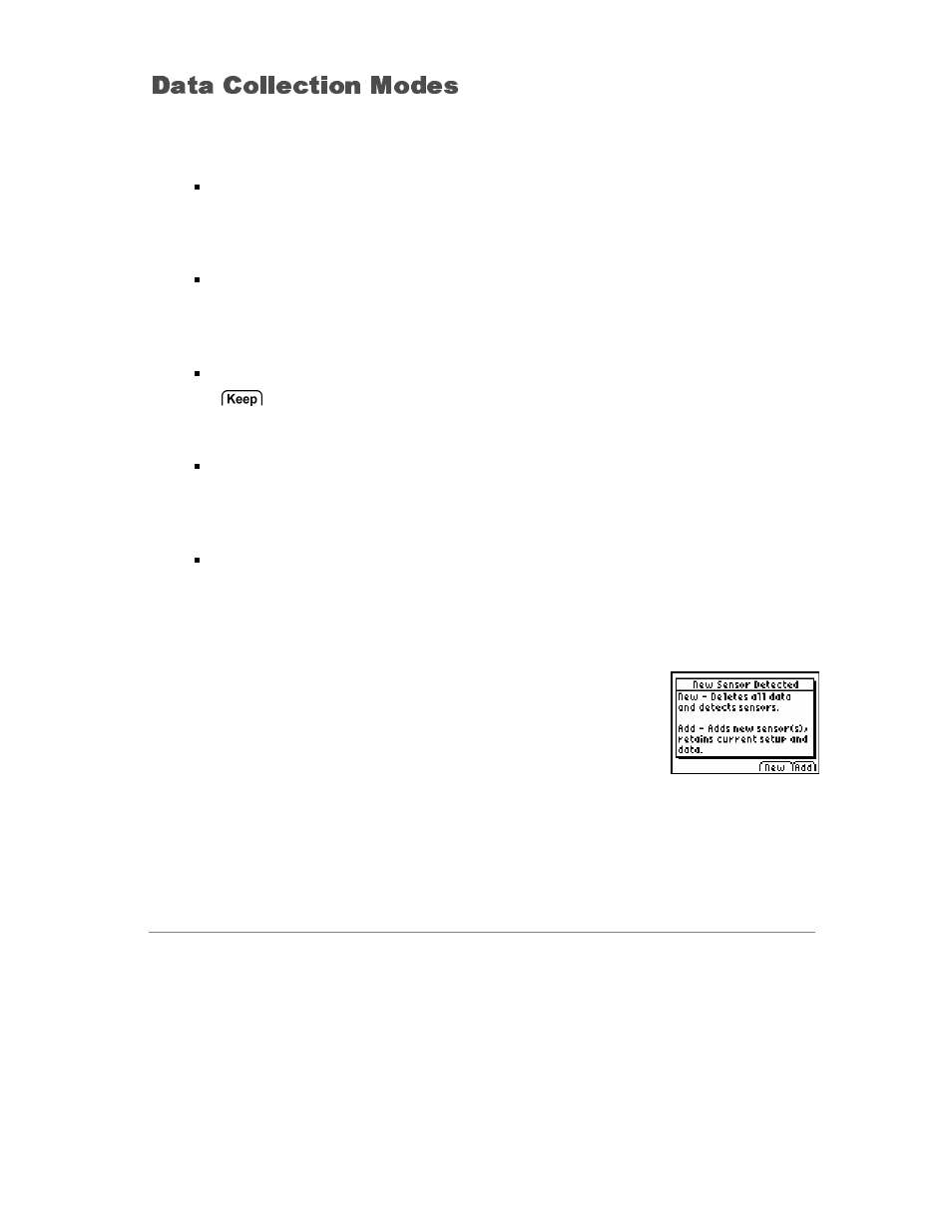 Data collection modes | Vernier EasyData Guidebook User Manual | Page 13 / 67