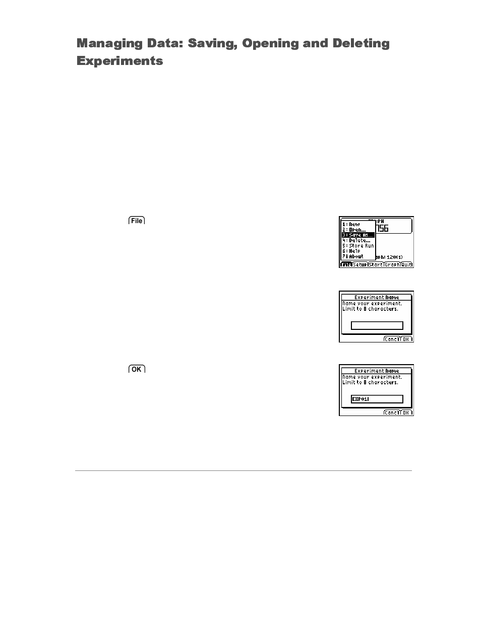 Managing data: experiment files | Vernier EasyData Guidebook User Manual | Page 43 / 67