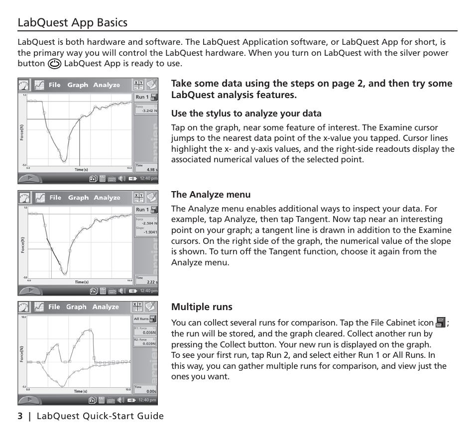 Labquest app basics | Vernier Original LabQuest User Manual | Page 6 / 20