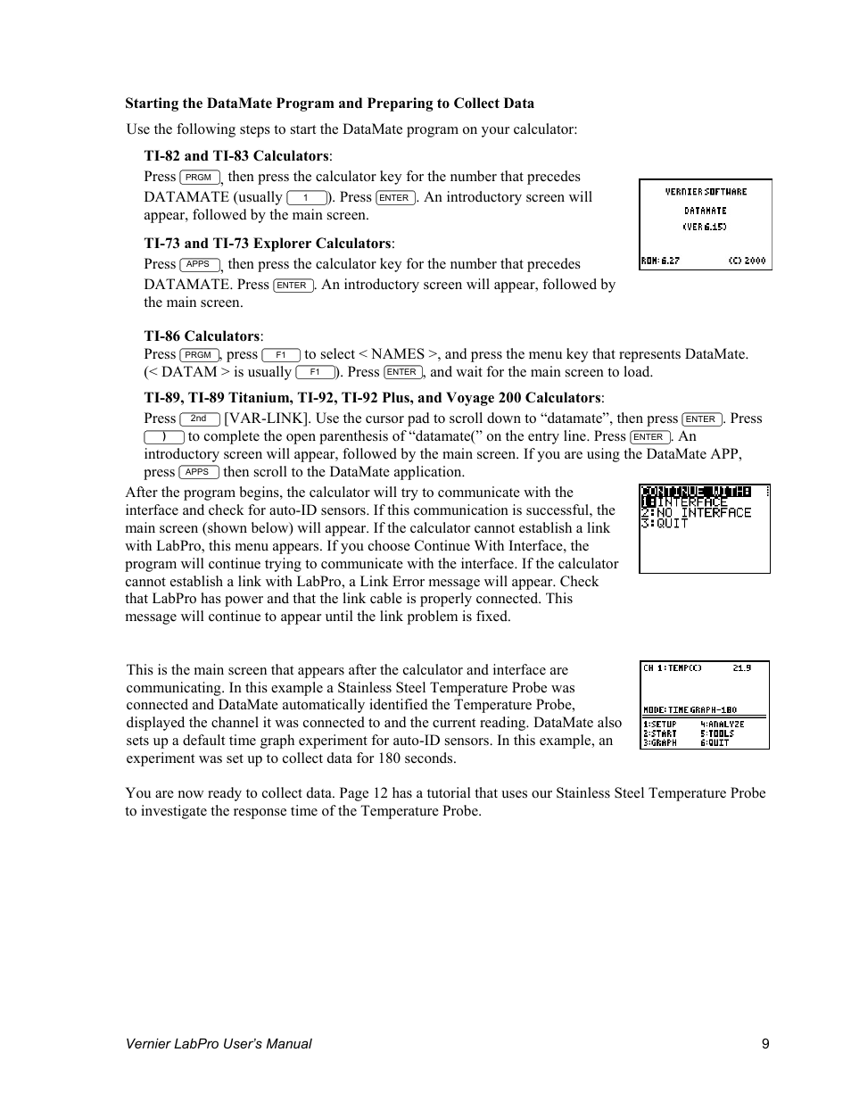 Vernier LabPro User Manual | Page 13 / 35