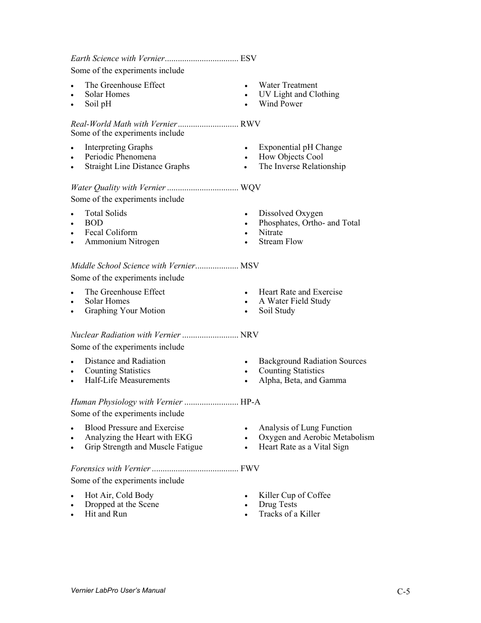 Vernier LabPro User Manual | Page 33 / 35