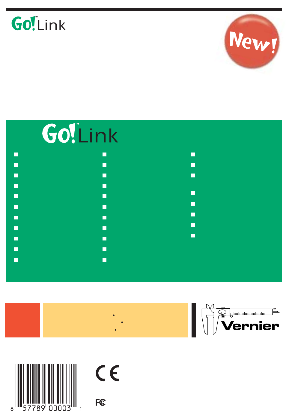 Use with these sensors | Vernier Go!Link User Manual | Page 4 / 4