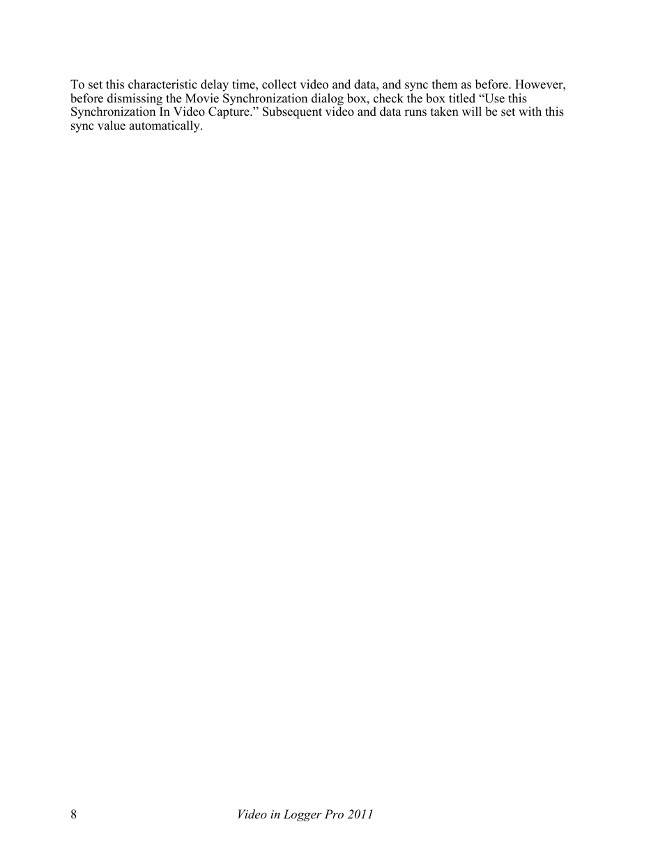Vernier Video and Logger Pro Guide User Manual | Page 8 / 8