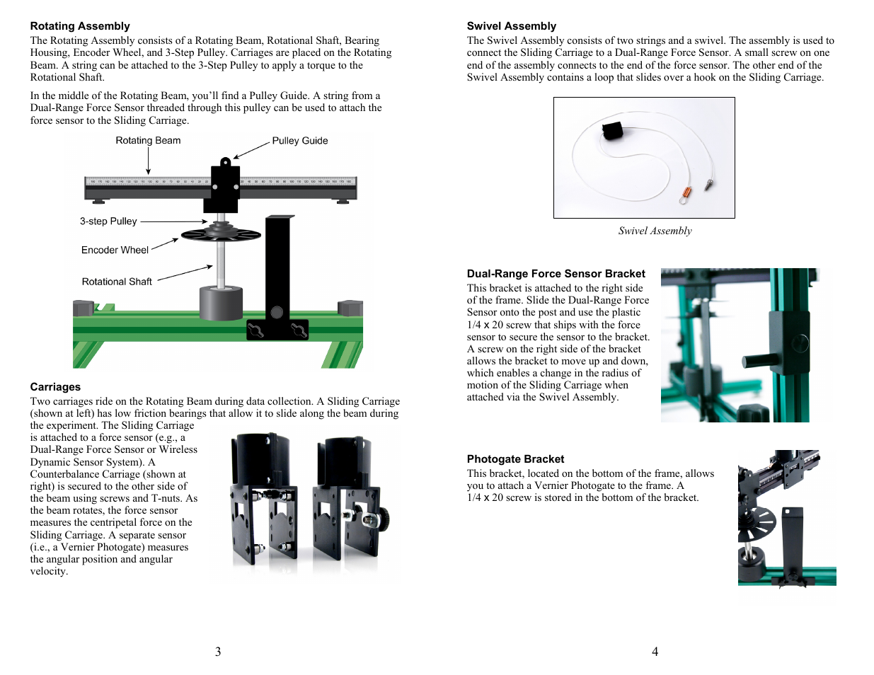 Vernier Centripetal Force Apparatus User Manual | Page 2 / 10