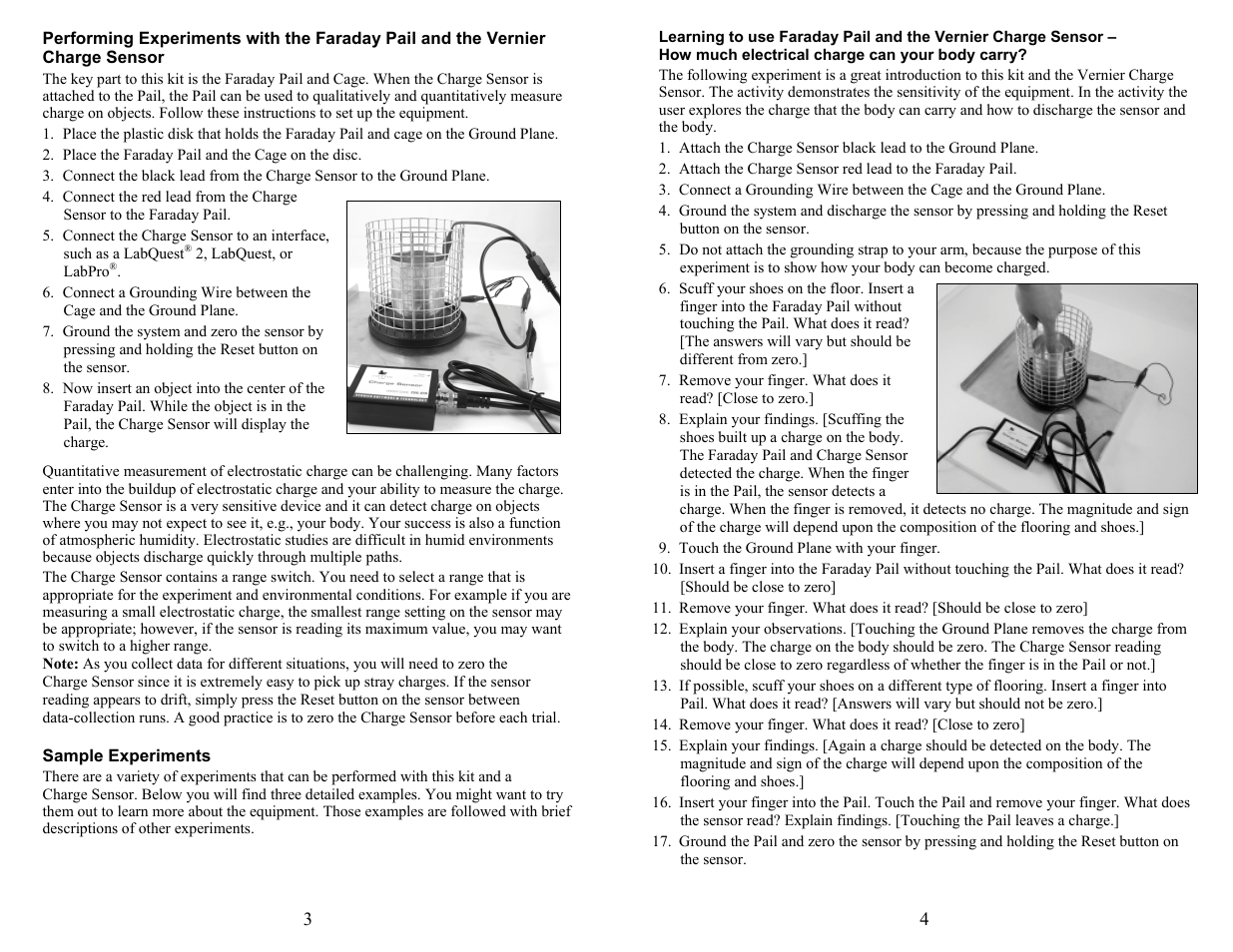 Vernier Electrostatics Kit User Manual | Page 2 / 4