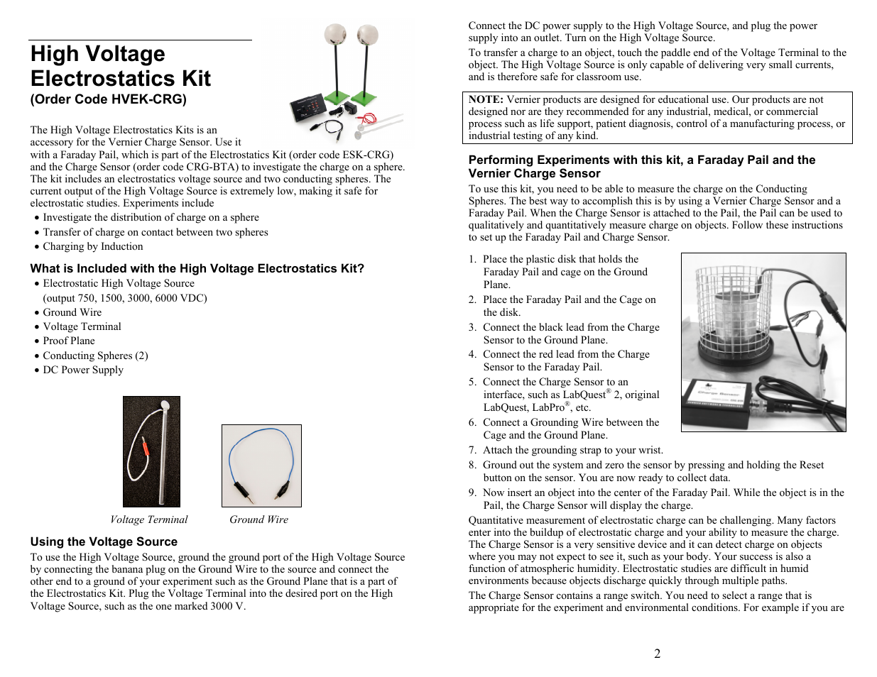 Vernier Mirror Set for Optics Expansion Kit User Manual | 4 pages