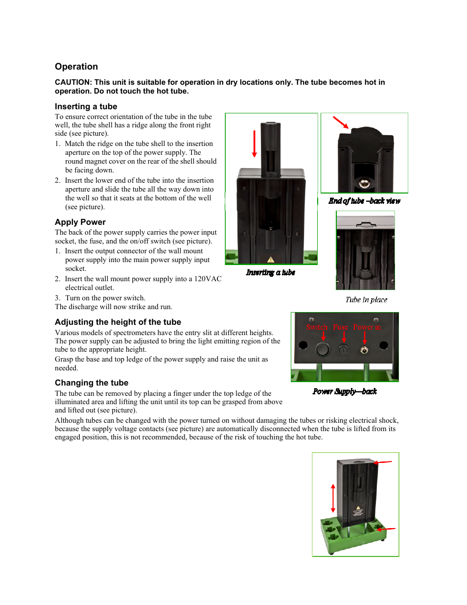 Vernier Spectrum Tube Single Power Supply User Manual | Page 3 / 4