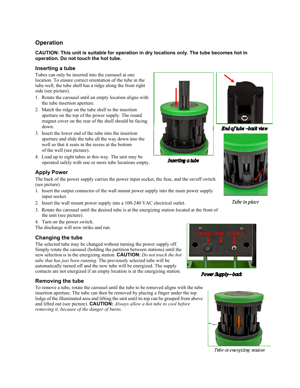 Vernier Spectrum Tube Carousel Power Supply User Manual | Page 3 / 4