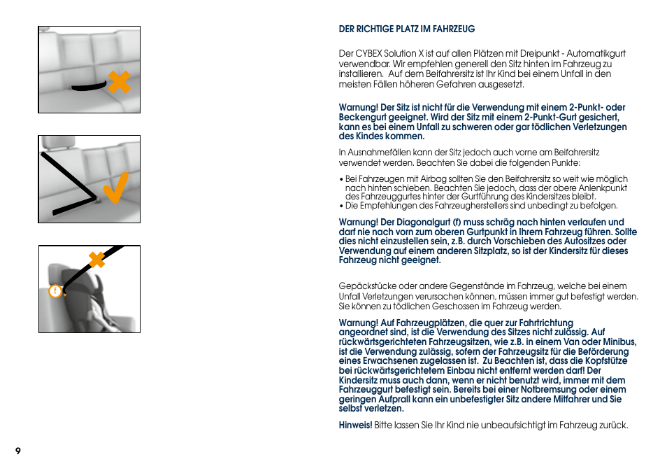 Cybex SOLUTION X User Manual | Page 11 / 68