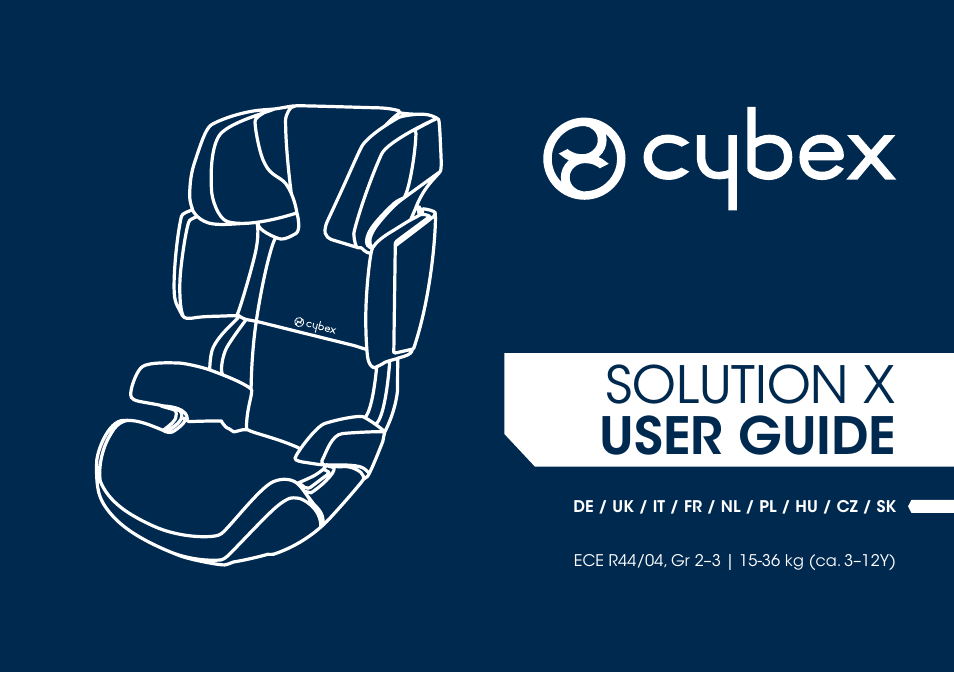 User guide solution x | Cybex SOLUTION X User Manual | Page 2 / 68