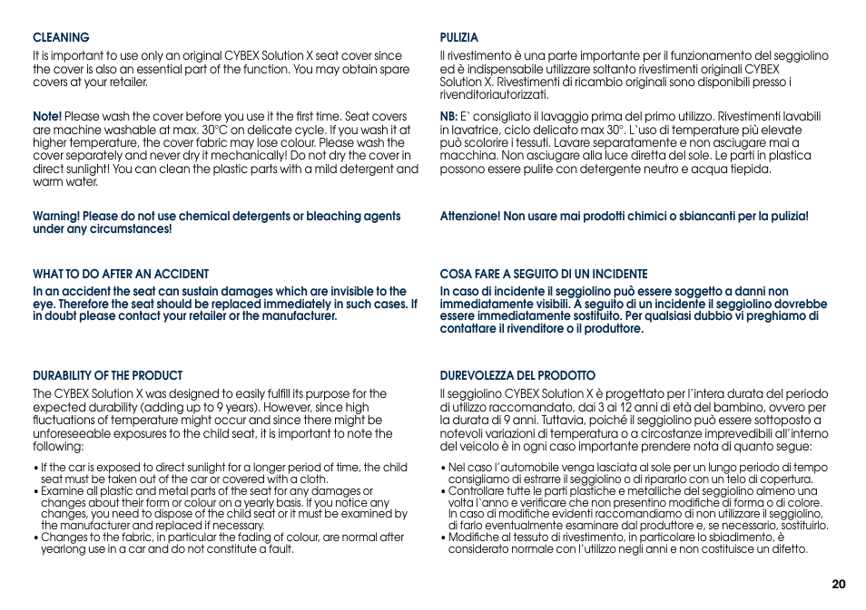 Cybex SOLUTION X User Manual | Page 22 / 68