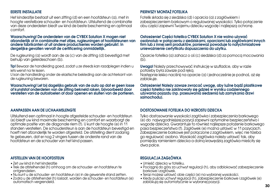 Cybex SOLUTION X User Manual | Page 32 / 68