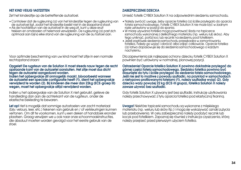 Cybex SOLUTION X User Manual | Page 36 / 68