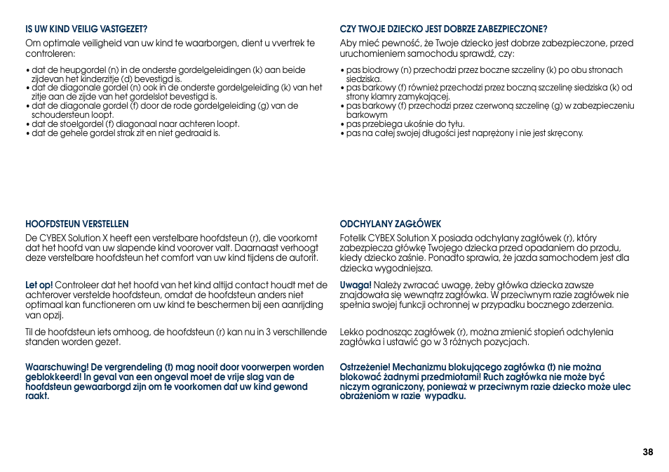 Cybex SOLUTION X User Manual | Page 40 / 68