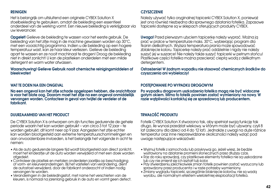 Cybex SOLUTION X User Manual | Page 44 / 68
