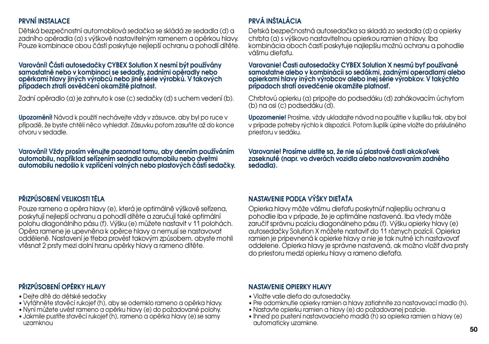 Cybex SOLUTION X User Manual | Page 52 / 68