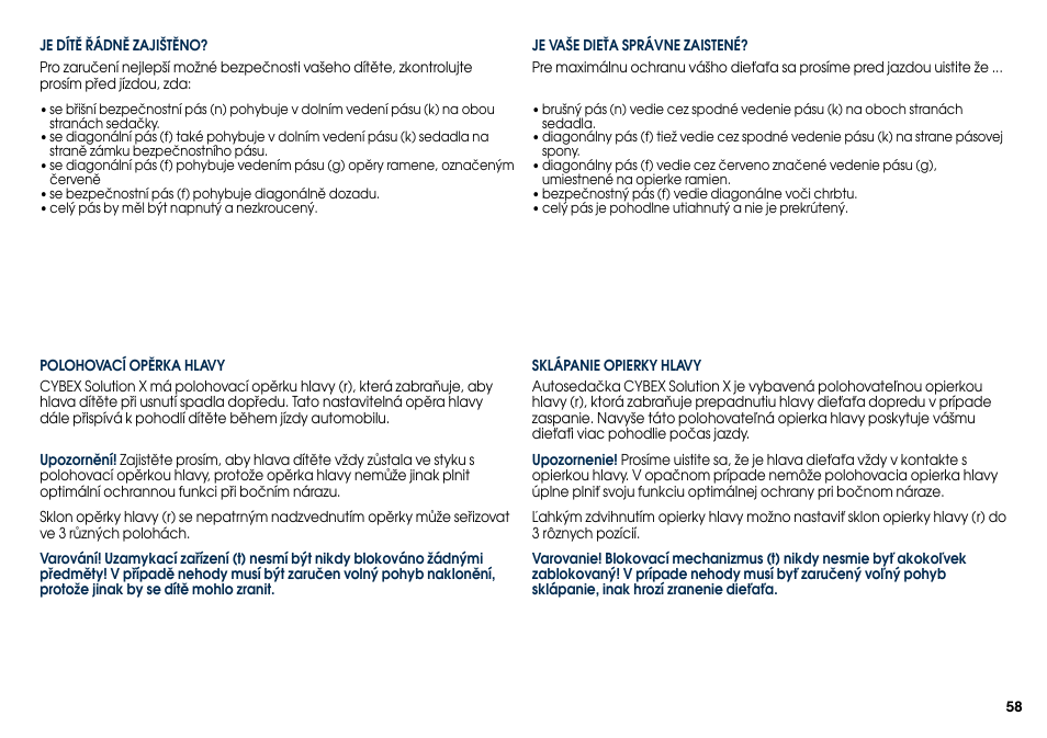 Cybex SOLUTION X User Manual | Page 60 / 68
