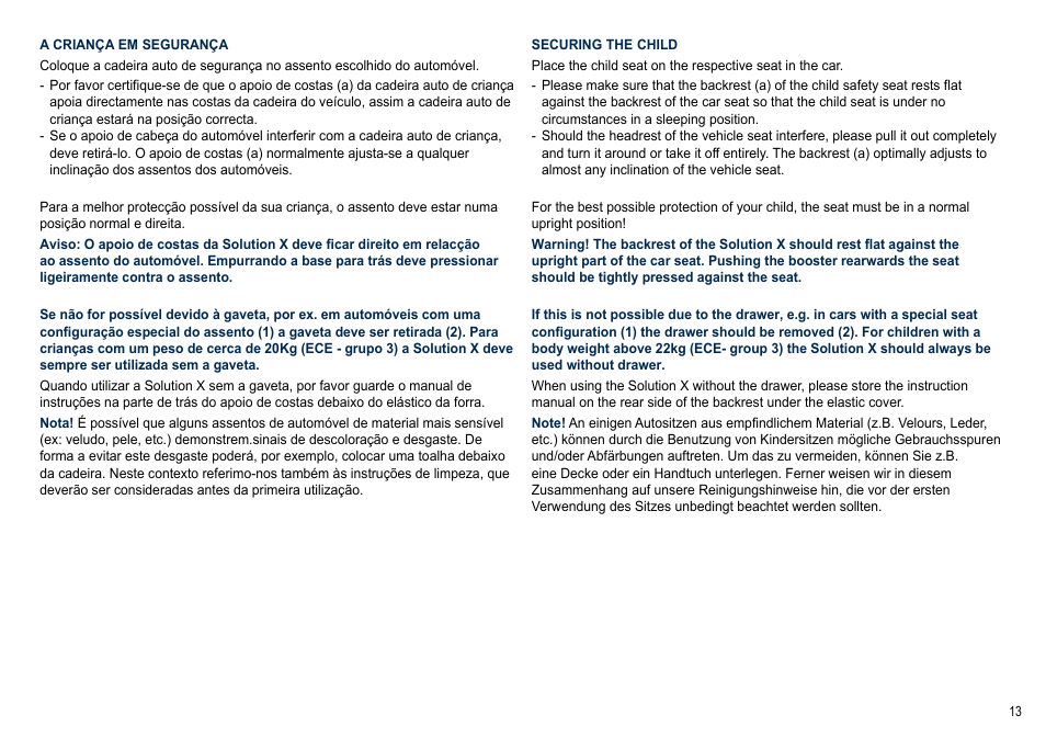 Cybex SOLUTION X User Manual | Page 13 / 64