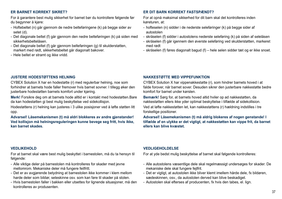 Cybex SOLUTION X User Manual | Page 37 / 64