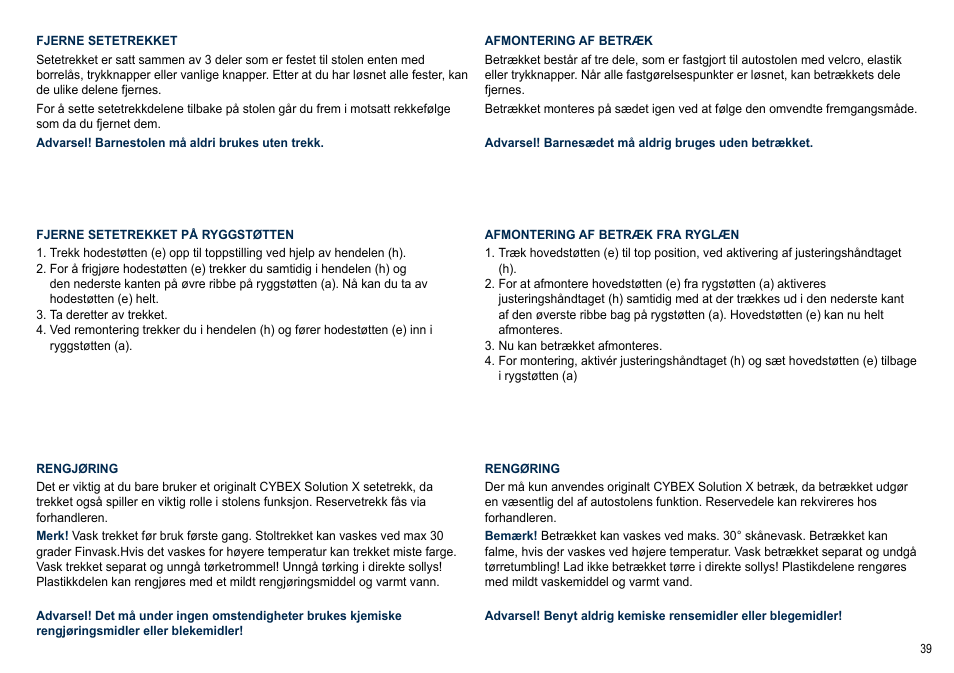 Cybex SOLUTION X User Manual | Page 39 / 64