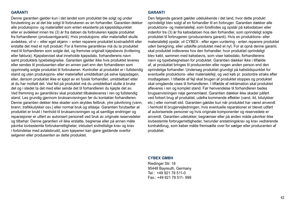 Cybex SOLUTION X User Manual | Page 43 / 64