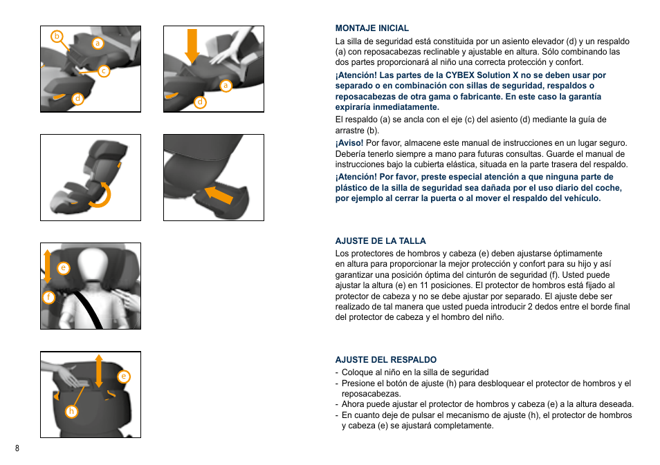 Cybex SOLUTION X User Manual | Page 8 / 64