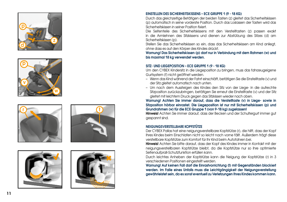 Cybex PALLAS User Manual | Page 13 / 66