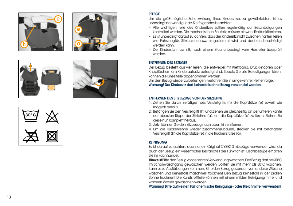 Eh e a | Cybex PALLAS User Manual | Page 19 / 66