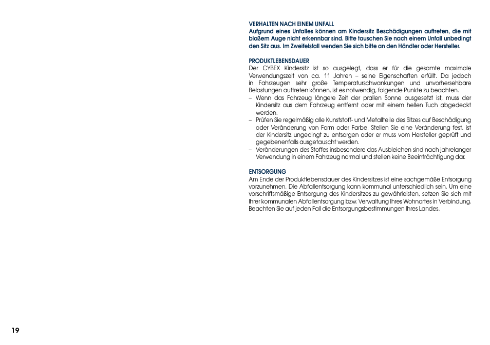 Cybex PALLAS User Manual | Page 21 / 66