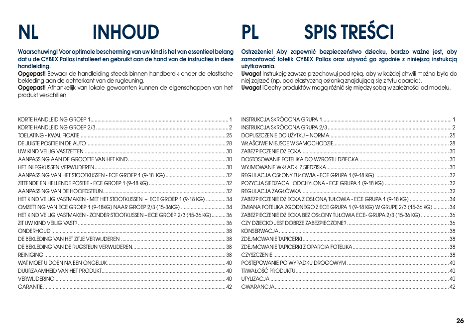 Cybex PALLAS User Manual | Page 28 / 66