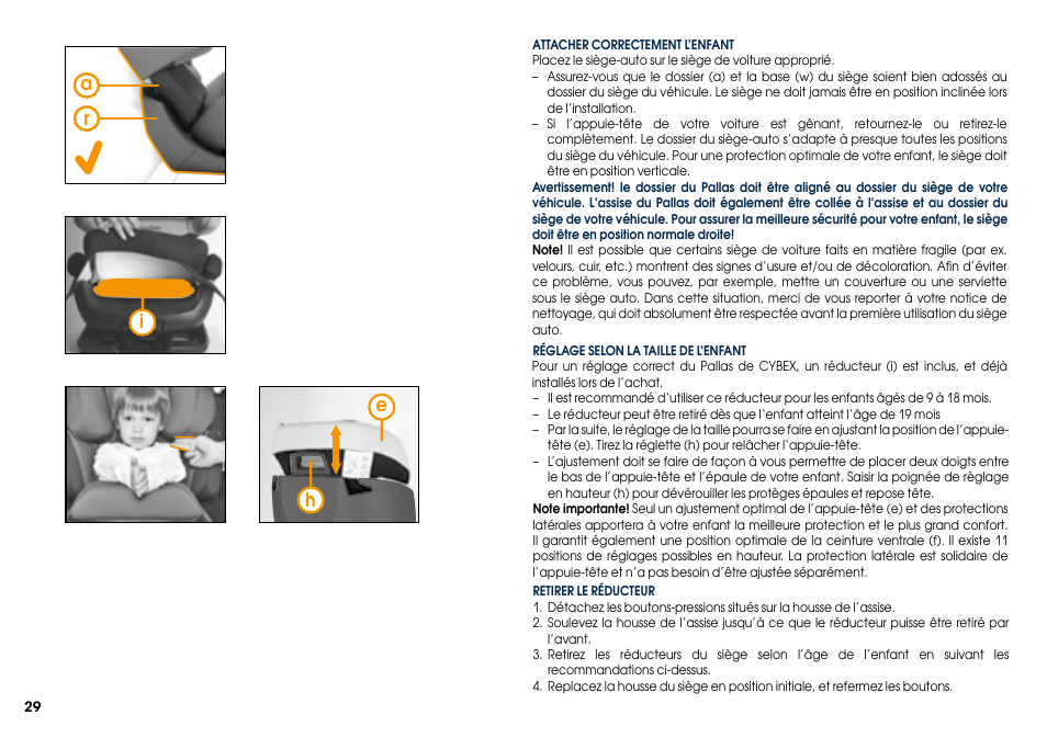 Ih e a r | Cybex PALLAS User Manual | Page 31 / 66