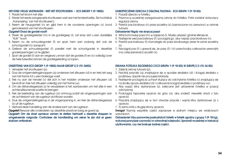 Cybex PALLAS User Manual | Page 36 / 66