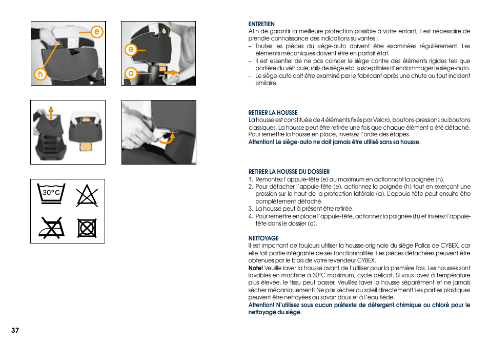 Eh e a | Cybex PALLAS User Manual | Page 39 / 66