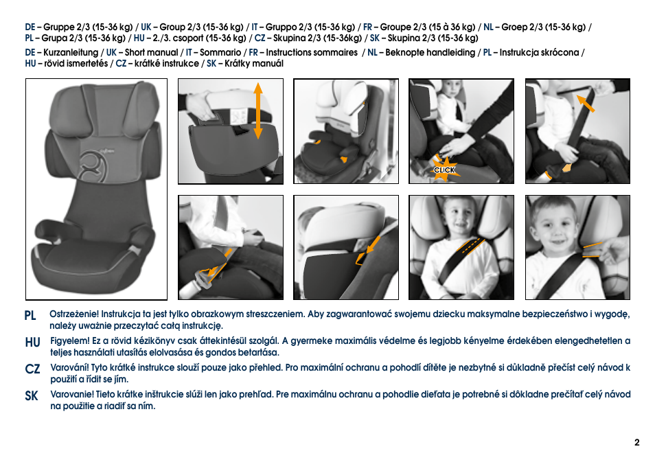 Cybex PALLAS User Manual | Page 4 / 66