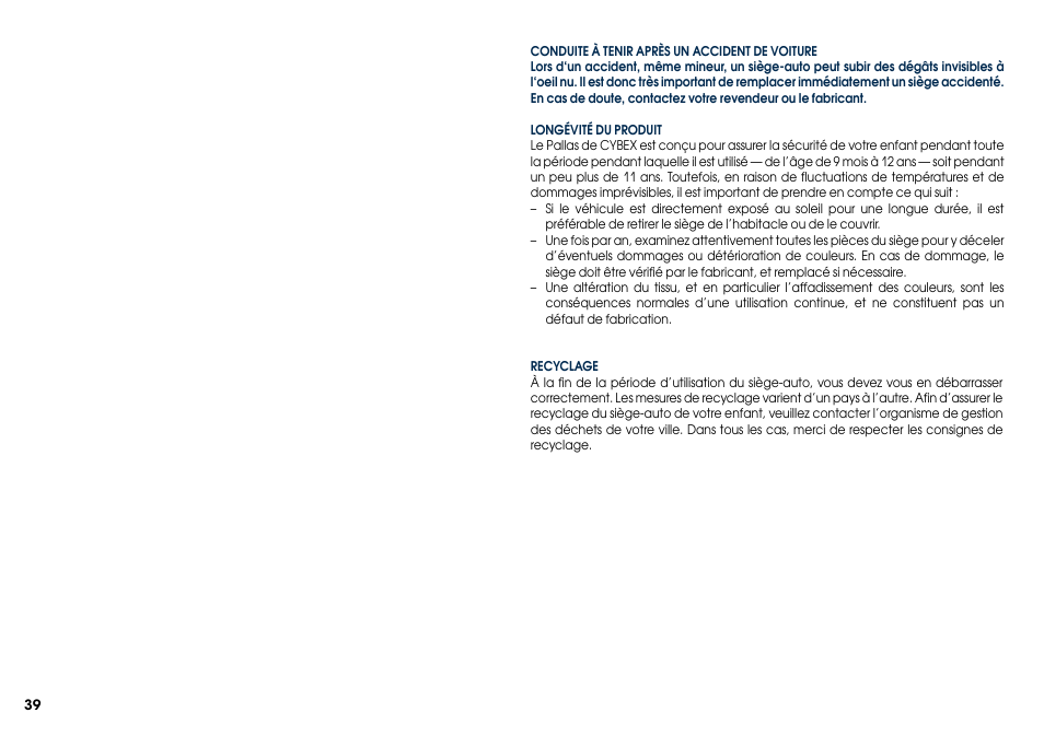 Cybex PALLAS User Manual | Page 41 / 66