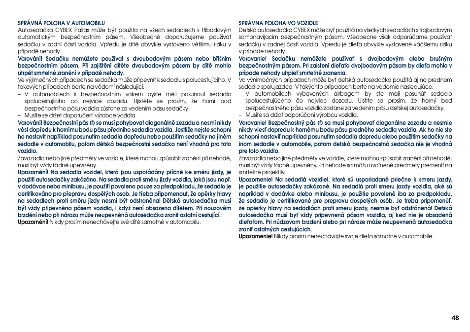 Cybex PALLAS User Manual | Page 50 / 66