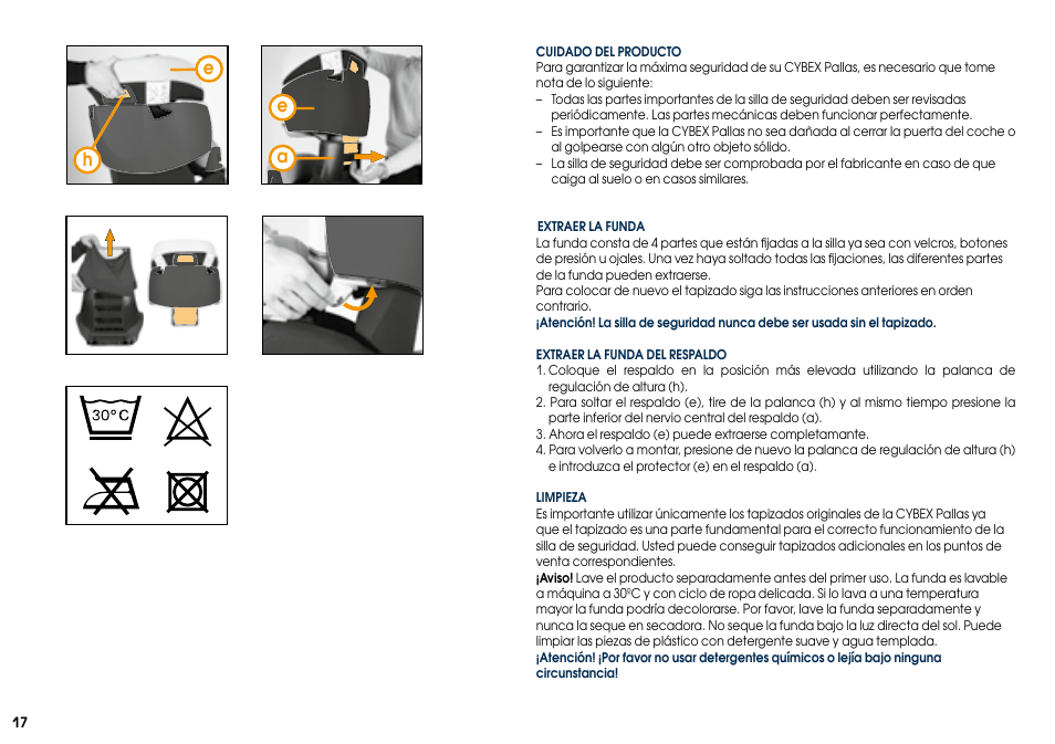 Eh e a | Cybex PALLAS User Manual | Page 19 / 64