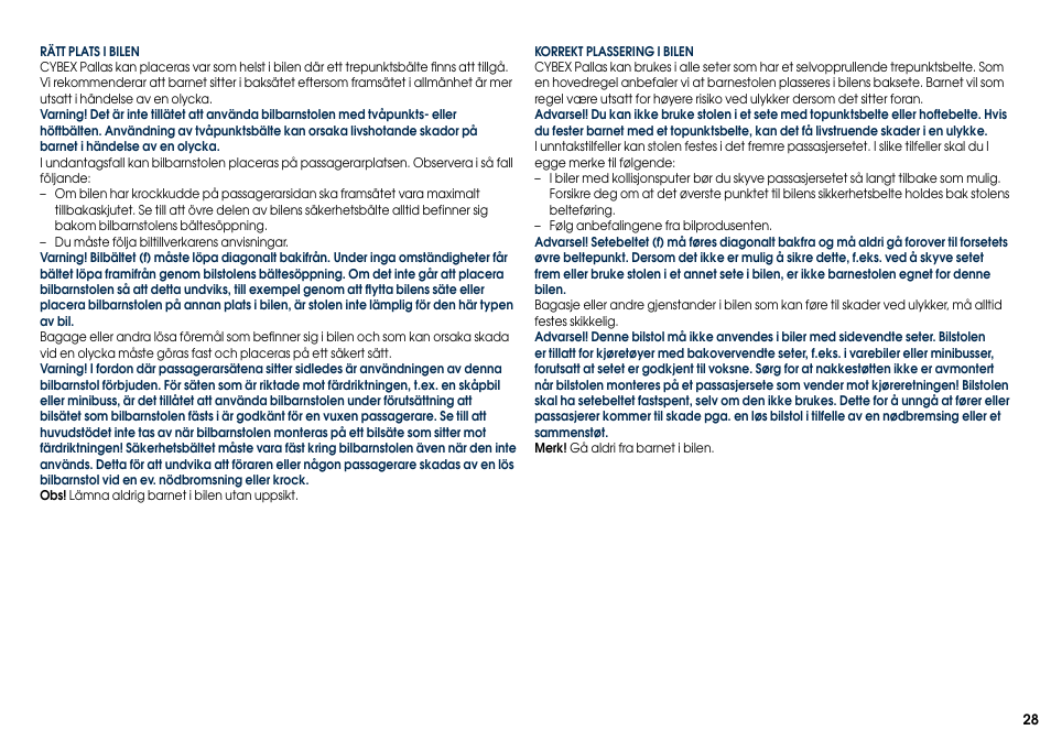 Cybex PALLAS User Manual | Page 30 / 64