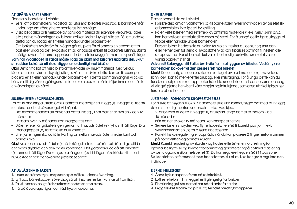 Cybex PALLAS User Manual | Page 32 / 64